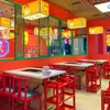 Araña de Estilo Chino para Decoración de Comedor, Cadena de Farolillos para Puesto de Barbacoa y Hot Pot, Lámpara de Mesa para Pasillo