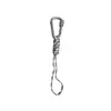 Cuerda de paraguas tejida llavero antirrobo seguridad anti-pérdida con cerradura resorte cordón aleación de aluminio anillo D cuerda de llavero