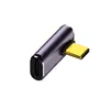 Adaptador USB 4.0 tipo C macho a C hembra 240W tipo L curvo tridimensional PD3.1 carga superrápida morado oscuro