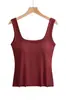 Camisola Transfronteiriça com Bojos Embutidos para Mulheres, Estilo Europeu e Americano, Tamanho Grande, Adequada para Usar como Camada Base ou Peça Externa, Anti-Exposição, Top Versátil