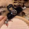 Maillard Mink Velvet Super Flash Strass Grande Grampo de Cabelo Feminino Volume de Parte de Trás da Cabeça Grampo de Cabelo Multi-placa Elegante Tubarão Clipe de Cabeça