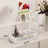 Organizador de Armazenamento de Acessórios de Cabelo para Penteadeira, Elásticos de Cabelo, Presilhas, Caixa de Armazenamento de Joias, Rack de Exibição de Elásticos de Cabelo com Presilha de Tubarão para Banheiro