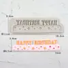 Molde de Silicona para Pastel Tamaño Grande Corona Tarjeta de Feliz Cumpleaños Happybirthday Letras Inglesas Postre