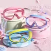 Gafas de Natación para Niños y Niñas, Gafas de Buceo Impermeables y Antivaho de Alta Definición con Marco Grande para Niños, Equipo Profesional de Gorra Espejo