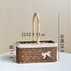 Cesta de Ratán Hecha a Mano para Suculentas y Plantas Verdes, Cesta de Flores Tejida de Bambú, Arreglo Floral, Floristería, Flores Frescas, Decoración Rural de Ratán