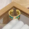 Anillo Abierto Vintage de Flor y Mariposa de Esmalte Multicolor para Mujer, Anillo de Lujo Ligero de Nicho Retro