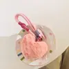 Pingente de Coração de Pelúcia Laranja Simples Estilo Ins para Chaveiro de Carro de Menina Pingente Criativo Personalizado para Bolsa Presente