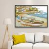 Comercio exterior suministro serie paisaje costero Barco de playa Nuevo Hilo de bordar punto de cruz bordado sala de estar bordado paquete de material decorativo