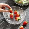 Juego de Cuencos de Fruta de Vid de Lujo Ligero de Gama Alta para el Hogar Sala de Estar Mesa de Café Juego de Platos para Snacks Cuenco de Postre Glacier Cuenco Salah