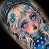 Tatuagem Adesiva Diablo Feminina À Prova D'água Duradoura Europeia e Americana Violência Lori ins Desenho Animado Fofo Flor Braço Não Refletivo Anti-Han