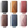 Adecuado para funda tipo cartera con relieve de diamante para OPPORENO15F, funda protectora anticaídas para OPPOA6 con ranuras para múltiples tarjetas y soporte