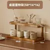 Estante de escritorio de doble capa, pequeño estante de almacenamiento multicapa para mesa de comedor, estante para encimera de tazas de té y vasos de agua, organizador y adorno de exhibición para juego de té
