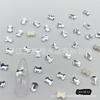 Estilo Individual Blanco (Opcional) Pedrería para Uñas de Forma Irregular con Base Plana, Pedrería de Vidrio, Pedrería de Cristal, Artículo Popular de Celebridad de Internet