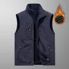Chaleco de otoño, chaleco exterior de secado rápido, chaleco con forro polar para otoño e invierno de hombre, chaqueta casual talla grande