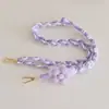 Colgante para Teléfono Móvil Tejido a Mano Bohemio de Chica Linda Ins Ajustable Cruzado Popular Largo