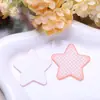 Tocado de Estrella Tela Cuadros Estrella de Cinco Puntas Impresión Acrílica DIY Collar Pin Lateral Pasador de Pelo Accesorios para el Cabello
