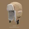 Gorro Lei Feng para hombres y mujeres, gorro de invierno para exteriores para montar a caballo, frío y cálido, gorro de algodón grueso con felpa del noreste, protección para los oídos, gorro de aviador