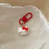 Llavero de Chica Linda Corazón Lazo Gato Colgante de Dibujos Animados Accesorios para Colgar en la Mochila del Estudiante Regalo para Novia
