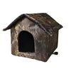 Casa de Gato para Exterior, à Prova de Chuva e Impermeável, Casa Quente para Cachorro para Exterior, Casa Fechada para Pet com Múltiplas Especificações, Casa para Gato e Cachorro para Todas as Estações