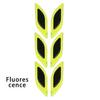 Cejuela de rueda de coche, placa de hoja luminosa de advertencia reflectante, tira decorativa anticolisión para prevenir rayones, adhesivo de caída, modificación universal