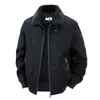 [Control de Precios 188] Chaqueta de Algodón para Hombre con Borrego, Chaqueta de Invierno Forrada de Borrego, Corte Holgado, Tallas Grandes, Para Personas de Mediana Edad, Cálida, Informal