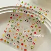 Pegatinas para Uñas Árbol de Navidad Estéreo en Relieve Hombre de Jengibre Muñeco de Nieve Cachorro Uñas Teléfono Móvil Taza de Agua Decoración Linda DIY