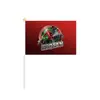 Banderas de soporte de mano para clubes de fútbol para que los aficionados las usen durante los partidos. Se pueden personalizar varias banderas de equipos de club