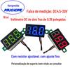 Voltímetro digital de tubo DC de duas linhas Voltímetro digital LED de 0,36 polegadas DC4,5-30 V sem invólucro com ajuste fino