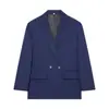 Estilo Europeo y Americano Transfronterizo Z Nueva Moda Elegante Ropa para Mujer con Hombreras Holgado Blazer de Doble Botón 2753122