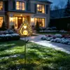 Luz Ambiente LED de Ferro Forjado Estilo Europeu Alimentada por Energia Solar Plug-in Exterior à Prova d'Água Decorativa para Gramado Jardim Pátio