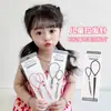 Modelador de cabelo infantil modelador de cabelo cabeleireiro manga puxando pente de amarração bola de cabelo cabeça de cabelo ferramenta de estilo preguiçoso prendedor de puxar cabelo