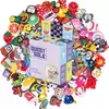 100 Piezas Zuecos Transfronterizos Temushein Más Vendidos DIY Accesorios Mixtos para Flores de Zapatos Zapatillas Hebilla para Zapatos Flor para Zapatos Dibujo Animado