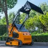 Exportado a Alemania: Cargadores domésticos tipo oruga, carretillas elevadoras de construcción pequeñas, máquinas skid steer para carga y descarga de arena, grava y concreto
