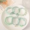 Paquete de 6 ~ Pequeños anillos de goma para el cabello, cuerdas para el cabello con tendones, lindas cuerdas para el cabello, accesorios para el cabello con cola de caballo de color caramelo Mori, venta al por mayor