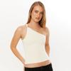 Moda Callejera 2025 Chica Hot Mujer Tirante Único Espalda Descubierta Color Sólido Cuello Asimétrico Camiseta sin Mangas Verano Ropa Transfronteriza Europea y Americana