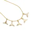 Colgante de Cola de Sirena Ballena Chapado en Oro de 14K para Pulsera DIY Collar para Clavícula Arete Accesorio Hecho a Mano DIY
