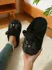 Lindas Pantuflas de Algodón de Dibujos Animados para Parejas, Felpa Cálida Engrosada, Suela Suave, Zapatos Postparto