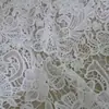 Vestido de novia blanco bordado soluble en agua de tela hueca tridimensional moda clásica tartán patrón geométrico bolsa gasa de boda