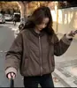 Jaqueta Padded Patchwork Color Block Estilo Coreano Atacado Feminina 2026 Outono/Inverno Nova Alta Qualidade Solta Casual Versátil Casaco de Algodão