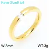Anel de Zircônia Moda INS Coreano Simples Temperamento Galvanoplastia a Vácuo 3mm Redondo Aço Inoxidável Anel de Diamante Feminino