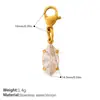 Europeo y Americano Nicho Lujo Ligero Zircón de Color Colgante con Cierre de Langosta Desmontable Acero Inoxidable DIY Cadena para Bolsos Accesorios de Pulsera
