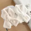 Súper Cálido~ Bufanda para Mujer en Otoño e Invierno Tela Ins Etiqueta de Tela Estilo Coreano Versátil Cruzada Imitación Piel Conejo Rex Piel Felpa Protector de Cuello