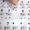 Adesivos para Teclado de Piano Atacado 88/61/54 Teclas Transparente Partitura Digital Teclado Universal