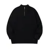 Suéter con Cuello Alto y Cremallera para Hombre Jiezhan Estilo Old Money 26 Otoño/Invierno Nuevo Color Sólido Cálido de Manga Larga Tejido