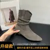 Botines puntiagudos de moda para mujer, famosos en internet, nuevos botines western cowboy de tacón grueso para otoño/invierno 2026, botas de moda