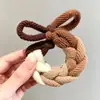 Diadema de pelo trenzado de alta elasticidad, engrosada, estilo coreano, con moño de dopamina, duradera y suave con el cabello, alto valor estético, para mujer