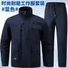 Conjunto Novo de Sarja de Algodão para Trabalho Uniforme Camuflado Resistente ao Desgaste Anti-Escaldante Manga Longa Roupa de Trabalho Traje de Proteção do Trabalho Masculino Soldagem