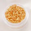 Accesorios Antiguos Vietnamitas de Oro de Arena Alta Retención de Color Cuentas Espaciadoras Colgante de Zirconio Incrustado de Durazno Cadena de Extensión para Pulsera y Collar Joyería DIY