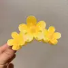 Pinza de garra de flor de lirio estilo festivo de nueva moda transfronteriza, espiral para la parte posterior de la cabeza, verano, accesorios para el cabello de garra de flor de huevo