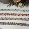 2 cm de Ancho, 9 Colores Disponibles, Encaje Bordado de Mini Rosas, Adorno de Encaje Pequeño Colorido para Ropa Infantil y Accesorios de Hanfu